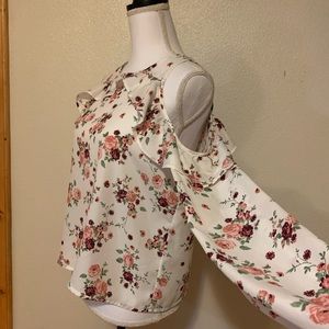 Floral off the shoulder blouse size small